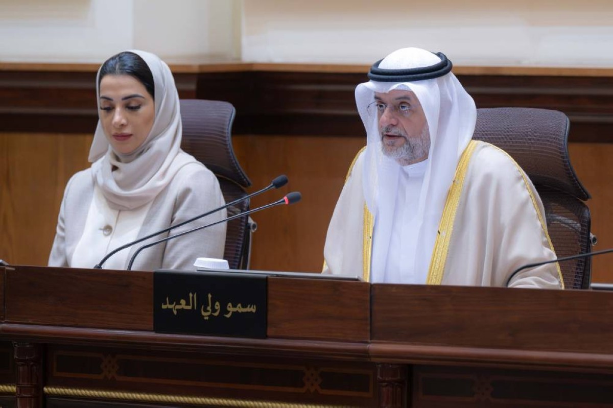 سلطان بن محمد بن سلطان خلال افتتاحه أعمال دور الانعقاد العادي الرابع | من المصدر