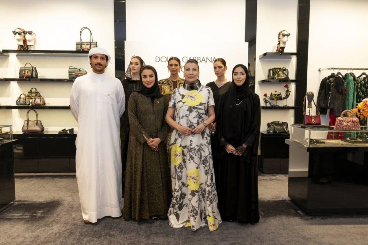 H.E. Huda Alkhamis-Kanoo with winner and runners-up of D&G X ADMAF Design Award 2025
