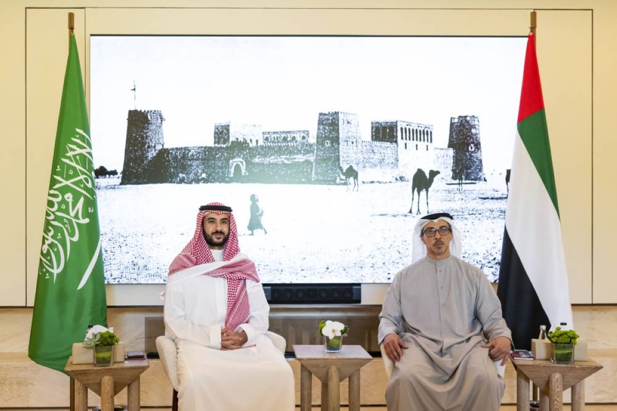 منصور بن زايد يبحث مع خالد بن سلمان مستجدات الأوضاع في المنطقة