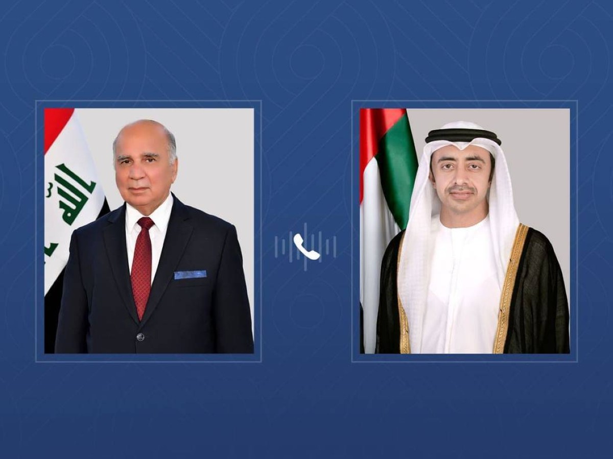 عبدالله بن زايد ونائب رئيس الوزراء وزير الخارجية العراقي يبحثان هاتفياً التطورات الإقليمية