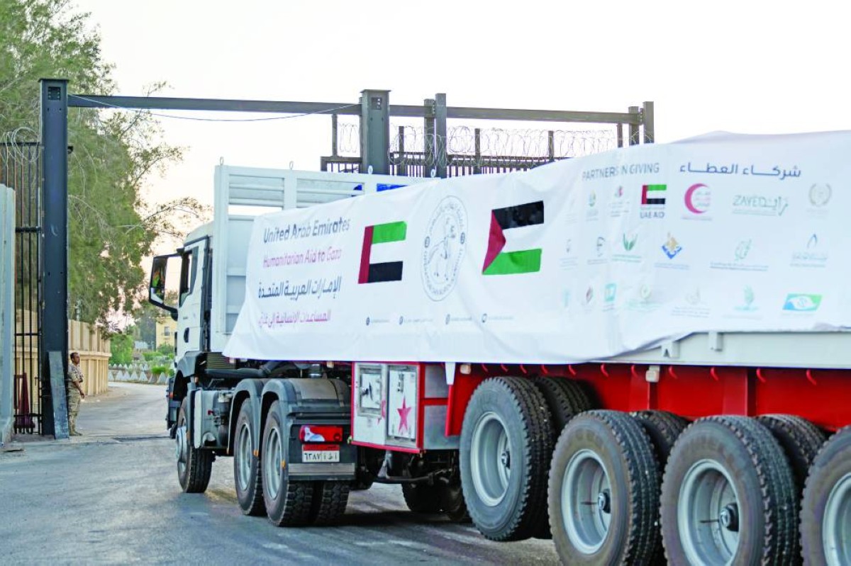 260 طناً من المواد الغذائية من الإمارات إلى غزة