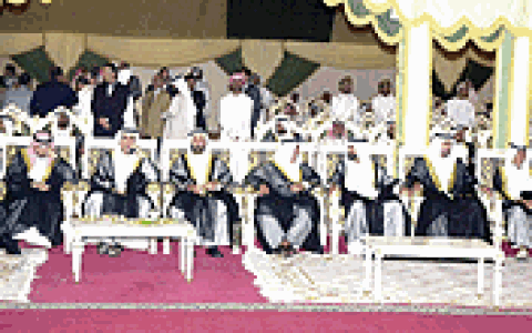 الصورة: الصورة: حكام الشارقة ورأس الخيمة وأم القيوين وعجمان يحضرون حفل زفاف نجل أحمد بن سلطان القاسمي