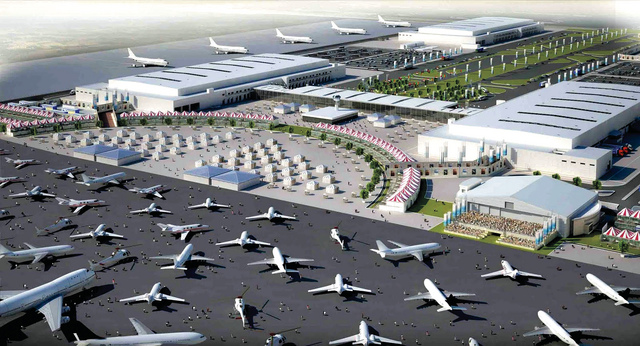 الصورة : مطار آل مكتوم يعزز القطاع اللوجستي في المنطقة 														                                                  البيان