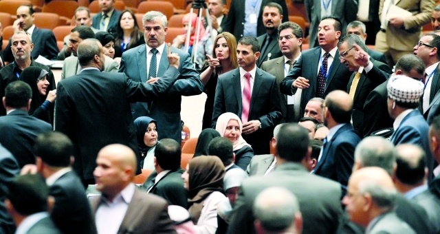 الصورة : البرلمان العراقي يعكس خلافات الكتل السياسية	أرشيفية