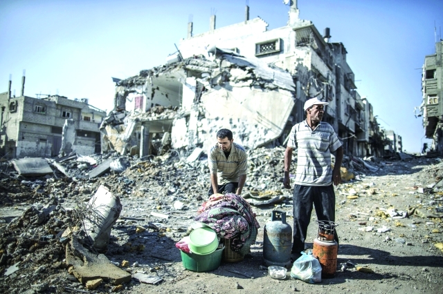 الصورة : حي الشجاعية الذي تعرض لتدمير وحشي ممنهج               أ.ف.ب