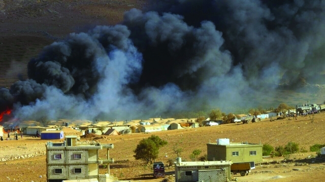 الصورة : مواجهات عرسال قرعت جرس الإنذار حيال استهداف لبنان ــ   أرشيفية