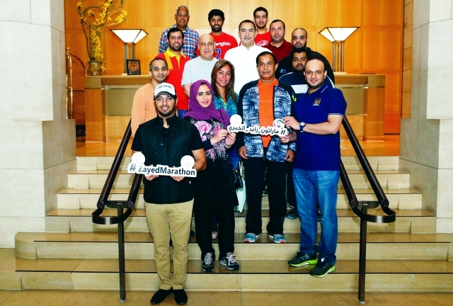 الصورة : Ⅶ الكعبي مع الوفد الرسمي للبعثة خلال الترويج للحدث الخيري