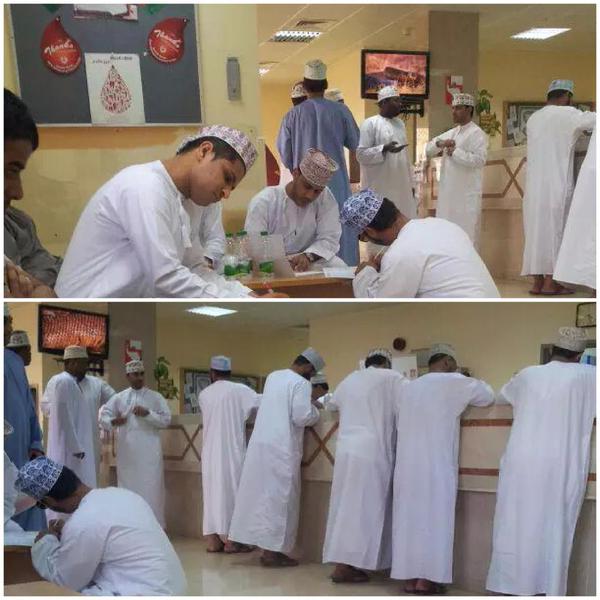 الصورة : متبرعين بالدم يتوافدون إلى بنك الدم ببوشر بعد إطلاق نداء للتبرع بالدم للمصابين