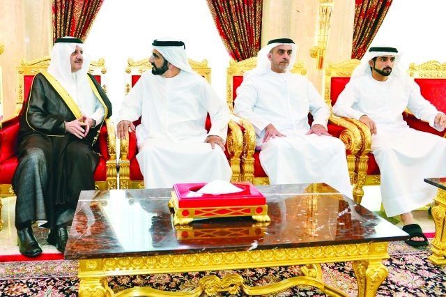 الصورة : ■ نائب رئيس الدولة يتلقى تعازي سعود بن نايف