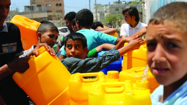 الصورة : أزمة مياه في فلسطين تنذر بكارثة   أرشيفية