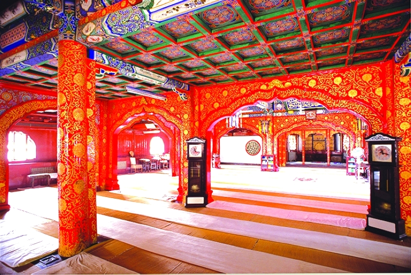 الصورة : مسجد يحافظ على التراث الصيني