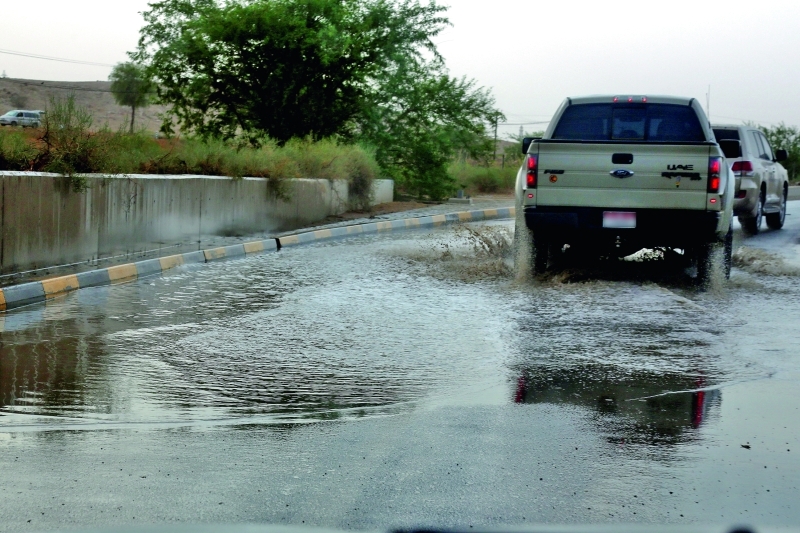 الصورة : أمطار غزيرة في منطقة المدام   |   تصوير: موهان