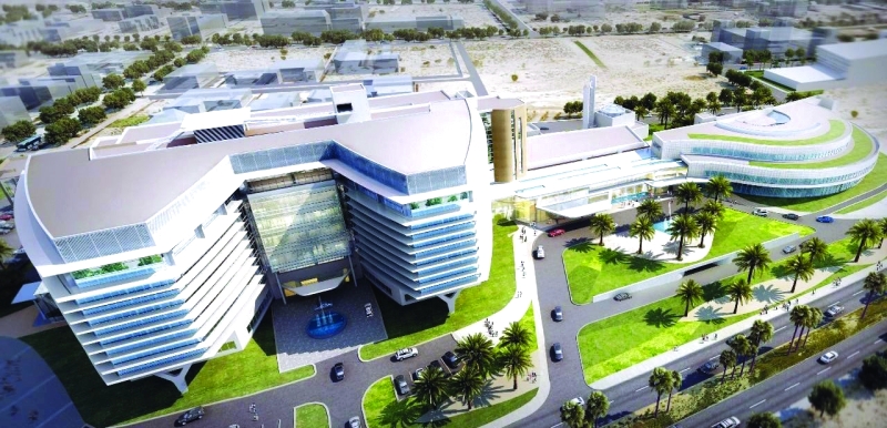 الصورة : نموذج لمستشفى الشيخ خليفة المركزي في الفجيرة