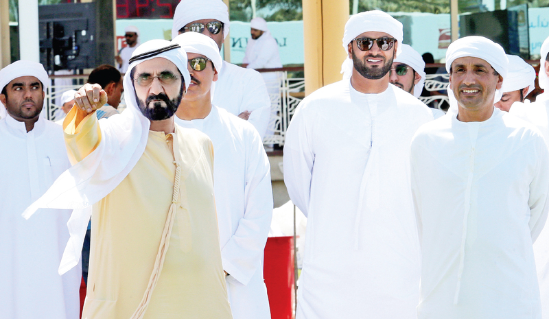 محمد بن راشد يشهد سباق الإسطبلات الـخاصة في مهرجان ولي عهد دبي