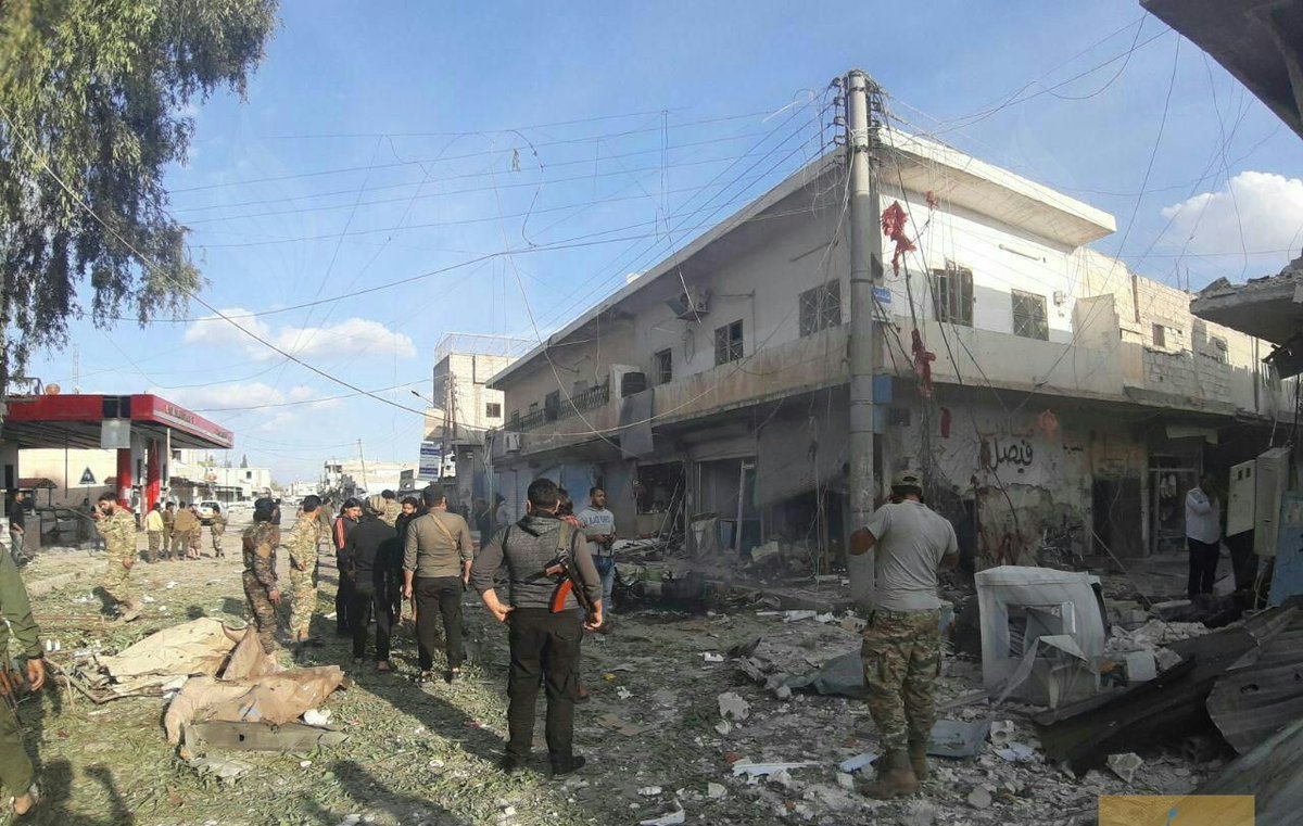 بالفيديو مقتل 13 شخصا في انفجار سيارة مفخخة في تل أبيض بسوريا