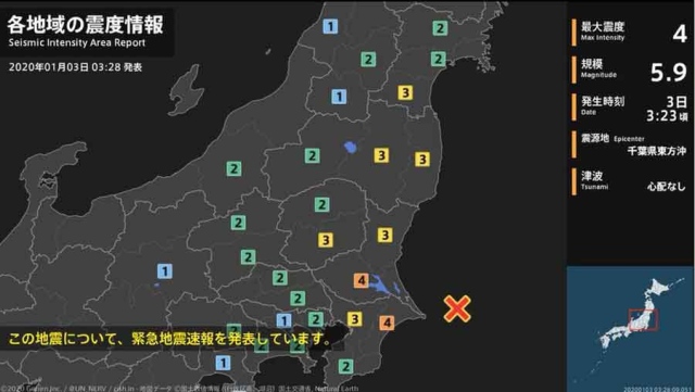زلزال بقوة 5.9 درجة يهزّ شرق اليابان - البيان