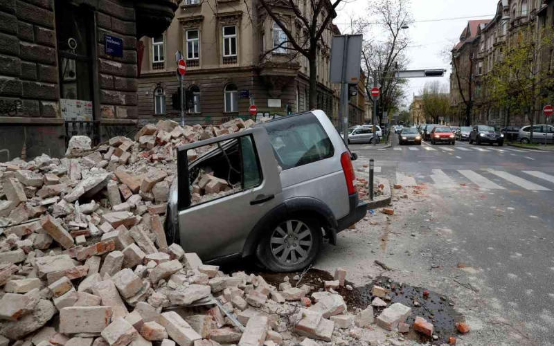 الصورة: الصورة: زلزال بقوة 6,2 درجات يضرب كرواتيا