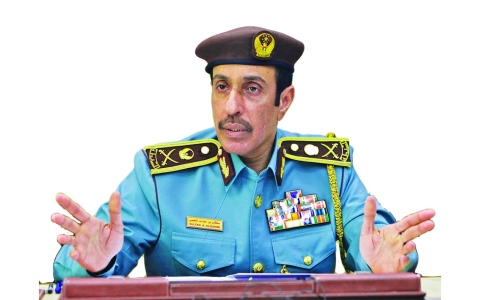الصورة: الصورة: سلطان النعيمي القائد العام لشرطة عجمان لـ«البيان»: 11 % انخفاض القضايا الخطرة خلال 2020