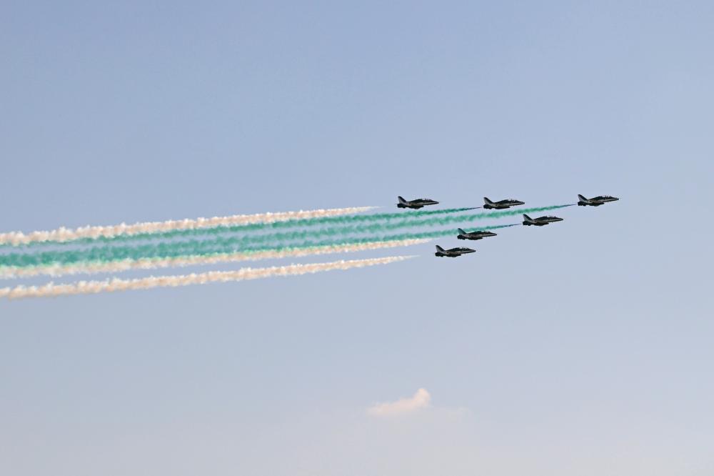 الصورة : تصوير ‏بروفة للعرض ‏الطيران يوم السعودي في اكسبو 2020.يناير2022.6.تصوير/ ابراهيم صادق