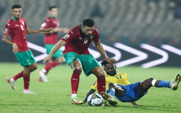 الصورة: الصورة: المغرب يتعادل مع الجابون ويتأهلان لدور الـ 16 فى أمم أفريقيا