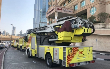 الصورة: الصورة: دفاع مدني دبي يسيطر على حريق بأحد الفنادق دون إصابات أو وفيات