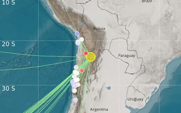 الصورة: الصورة: زلزال قويّ يهزّ الأرجنتين