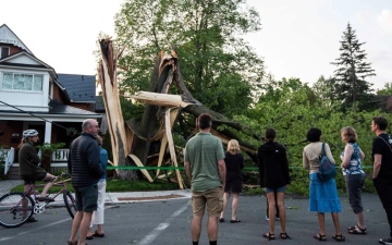 الصورة: الصورة: 4 قتلى وانقطاع الكهرباء عن 900 ألف منزل جراء عواصف في كندا