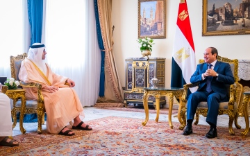 الصورة: الصورة: الرئيس المصري يستقبل عبدالله بن زايد .. ويؤكد على دور الإمارات المركزي في تحقيق السلام والاستقرار بالمنطقة
