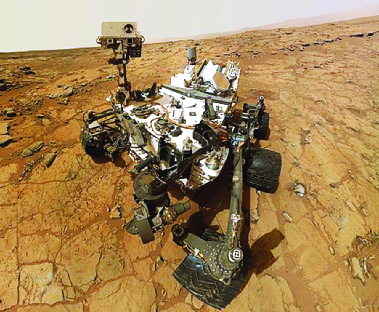 الصورة : 2012 مركبة الفضاء «كيوريوسيتي روفر» تهبط على سطح المريخ