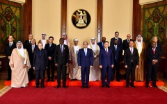 الصورة: الصورة: الرئيس المصري يستقبل وزراء الإعلام العرب