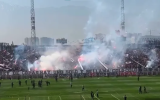 الصورة: الصورة: حادث مأساوي..انهيار سقف استاد في تشيلي على المشجعين (فيديو)
