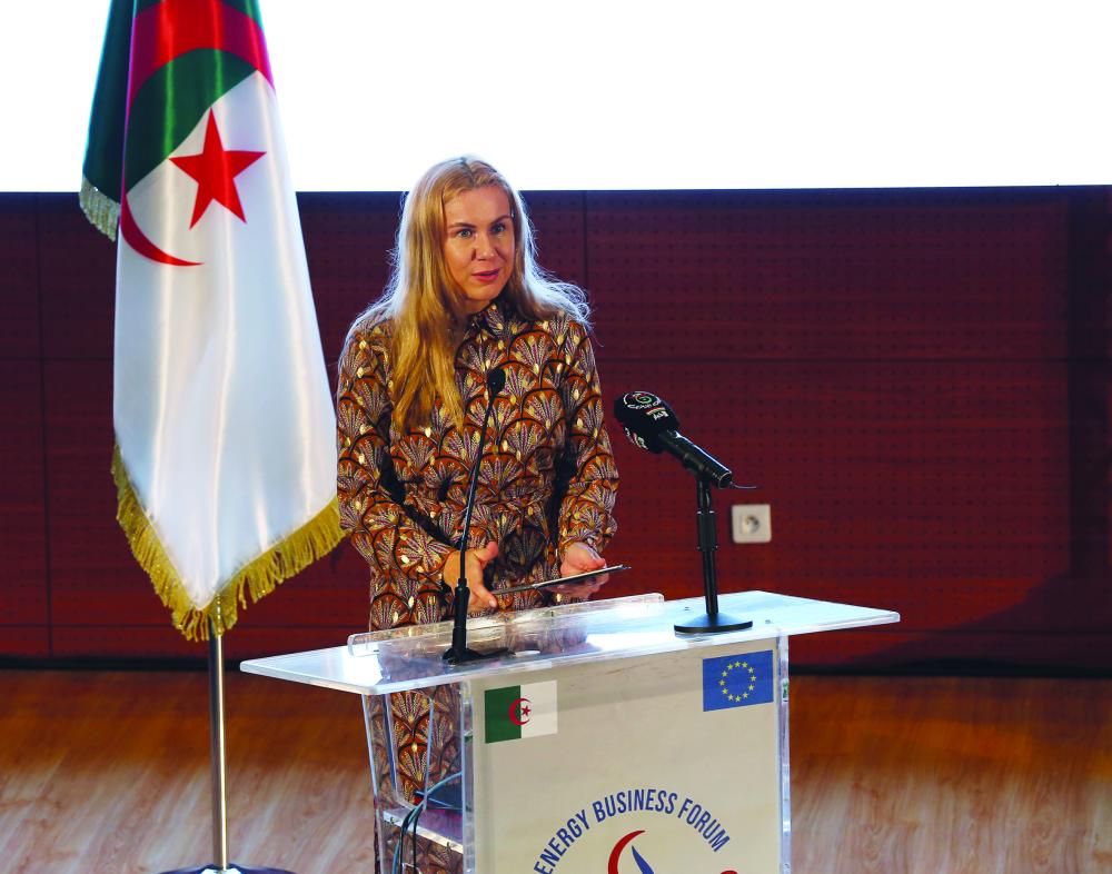 الصورة : مسؤولة أوروبية خلال المنتدى في الجزائر | إي.بي.أيه