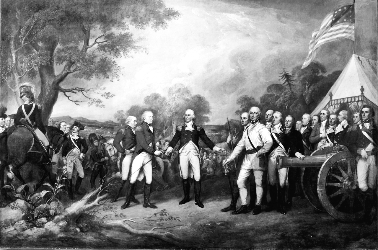 الصورة : 1777 القوات الأمريكية تهزم البريطانيين في معركة ساراتوجا وذلك أثناء حرب الاستقلال الأمريكية.