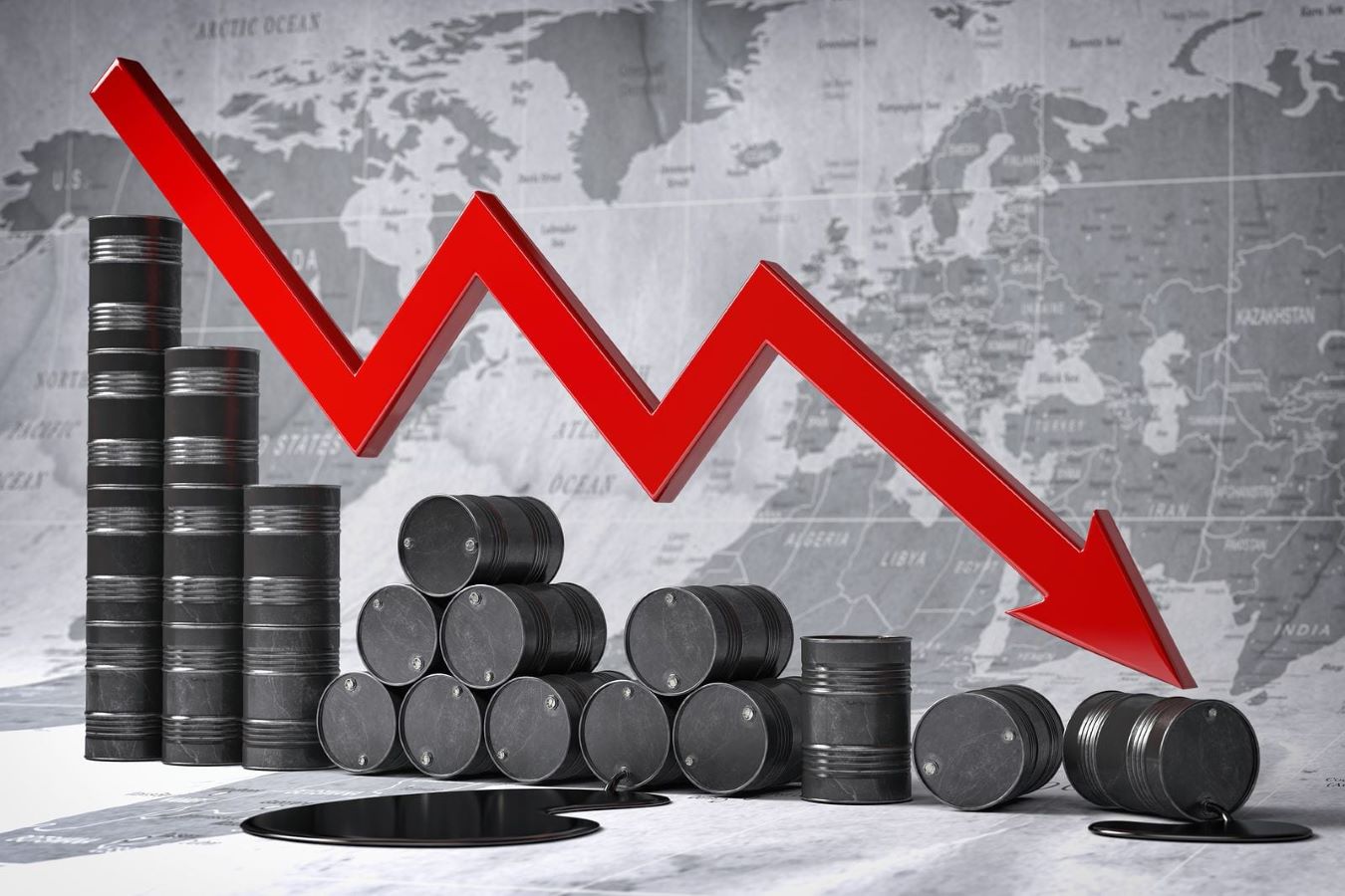 انخفاض أسعار النفط بفعل توقعات زيادة الإنتاج الأمريكي وشكوك الطلب الصيني
