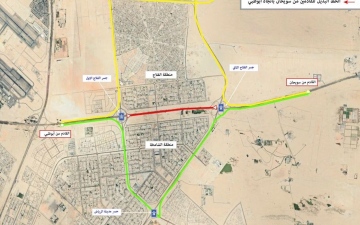 الصورة: الصورة: شرطة ودفاع مدني أبوظبي يؤكدان استمرار عمليات الإغلاق والتبريد لحادث طريق سويحان – أبوظبي