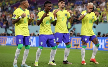 الصورة: الصورة: البرازيل تكتسح كوريا الجنوبية برباعية وتلاقي كرواتيا في ربع النهائي