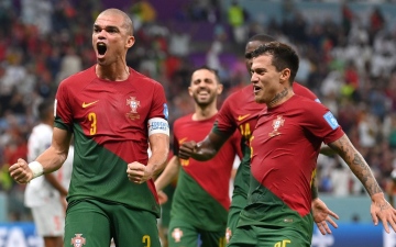الصورة: الصورة: منتخب البرتغال يصعد لدور الثمانية لكأس العالم بسداسية في سويسرا
