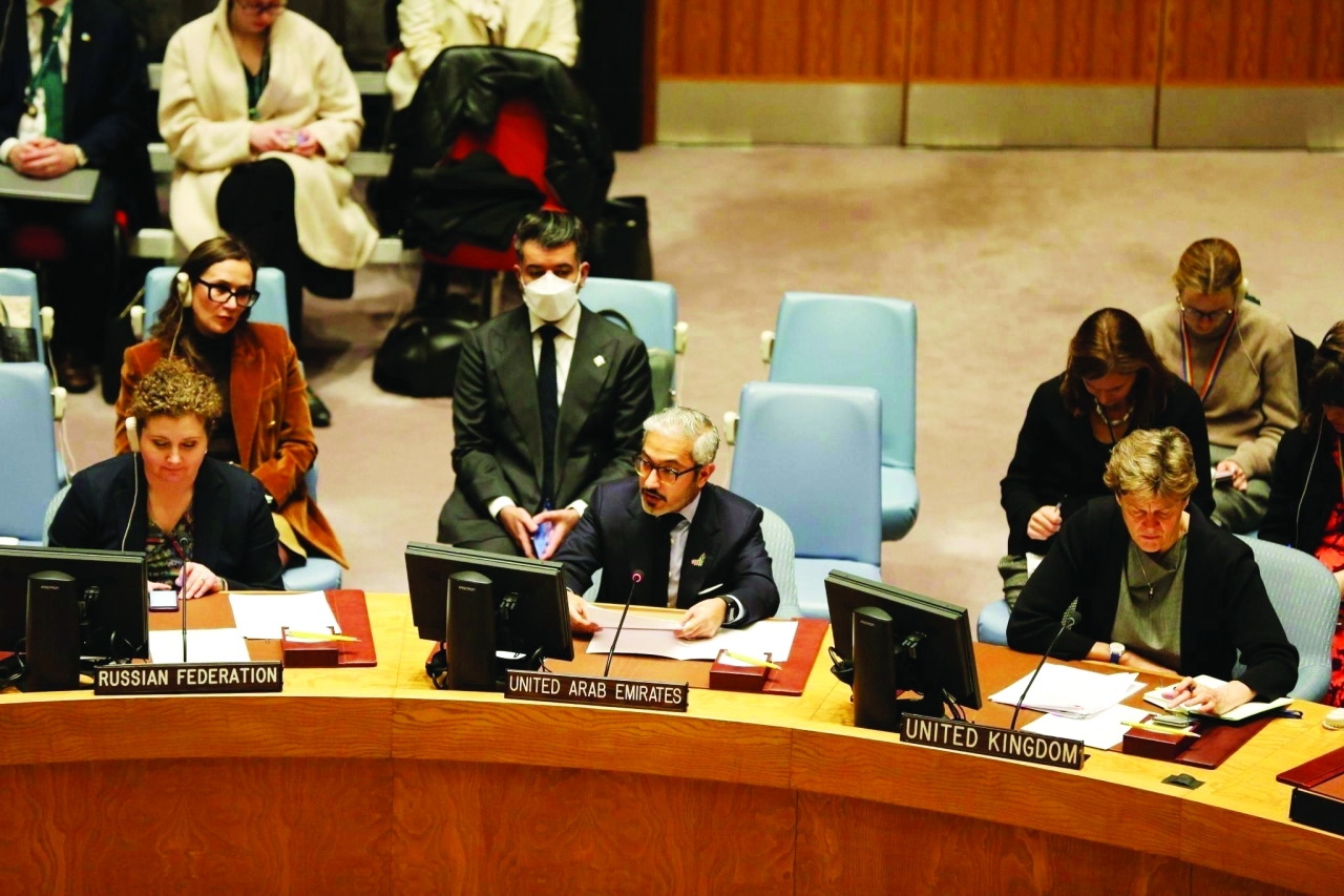 الصورة : محمد أبوشهاب يلقي بيان الدولة بشأن الاحتياجات الإنسانية حول العالم | من المصدر