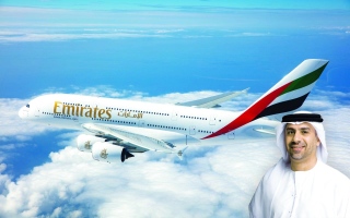الصورة: الصورة: 40 % من سعة طيران الإمارات المقعدية تخدم السفر إلى دبي