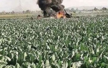 الصورة: الصورة: وفاة 3 جنود في تحطم طائرة عسكرية بالجزائر