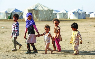 الصورة: الصورة: 3.2 ملايين طفل  نازح في اليمن