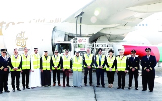الصورة: الصورة: طيران الإمارات تشغل رحلة تجريبية بوقود مستدام 100 %