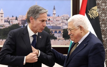 الصورة: الصورة: مؤكداً الالتزام بحل الدولتين.. بلينكن يدعو للتهدئة بين الفلسطينيين والإسرائيليين