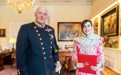 الصورة: الصورة: ملك النرويج يتسلم أوراق اعتماد سفيرة الدولة