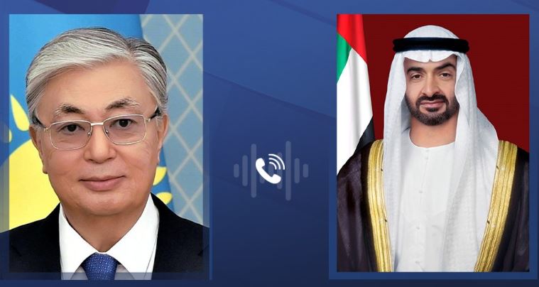 رئيس الدولة ورئيس كازاخستان يبحثان هاتفياً علاقات التعاون بين البلدين