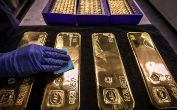 الصورة: الصورة: ارتفاع أسعار الذهب مع انحسار المخاوف من أزمة مصرفية عالمية