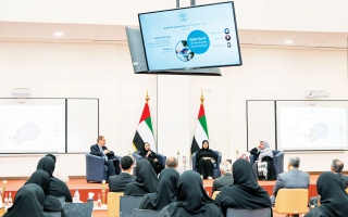 الصورة: الصورة: جامعة محمد بن زايد للعلوم الإنسانية تقيم جلسة حوارية حول تجارب الروائيات الإماراتيات