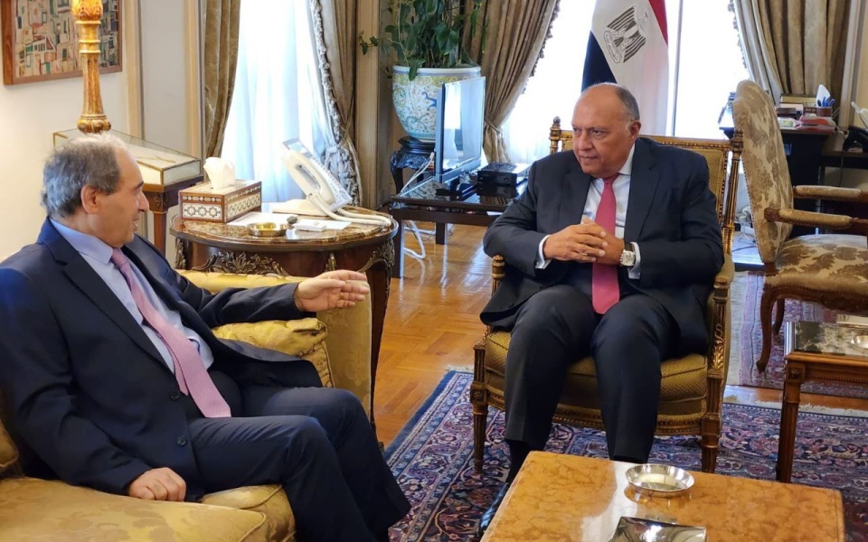 الصورة: الصورة: مصر وسوريا تتعهدان بتعزيز العلاقات مع زيارة المقداد للقاهرة
