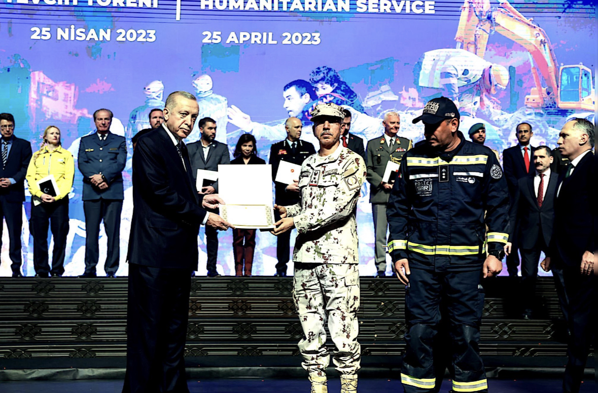 الرئيس التركي يمنح «الفارس الشهم 2» وسام الدولة للتضحية