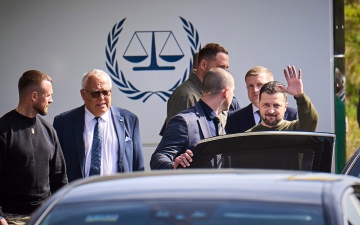 الصورة: الصورة: زيلينسكي يزور المحكمة الجنائية الدولية في لاهاي